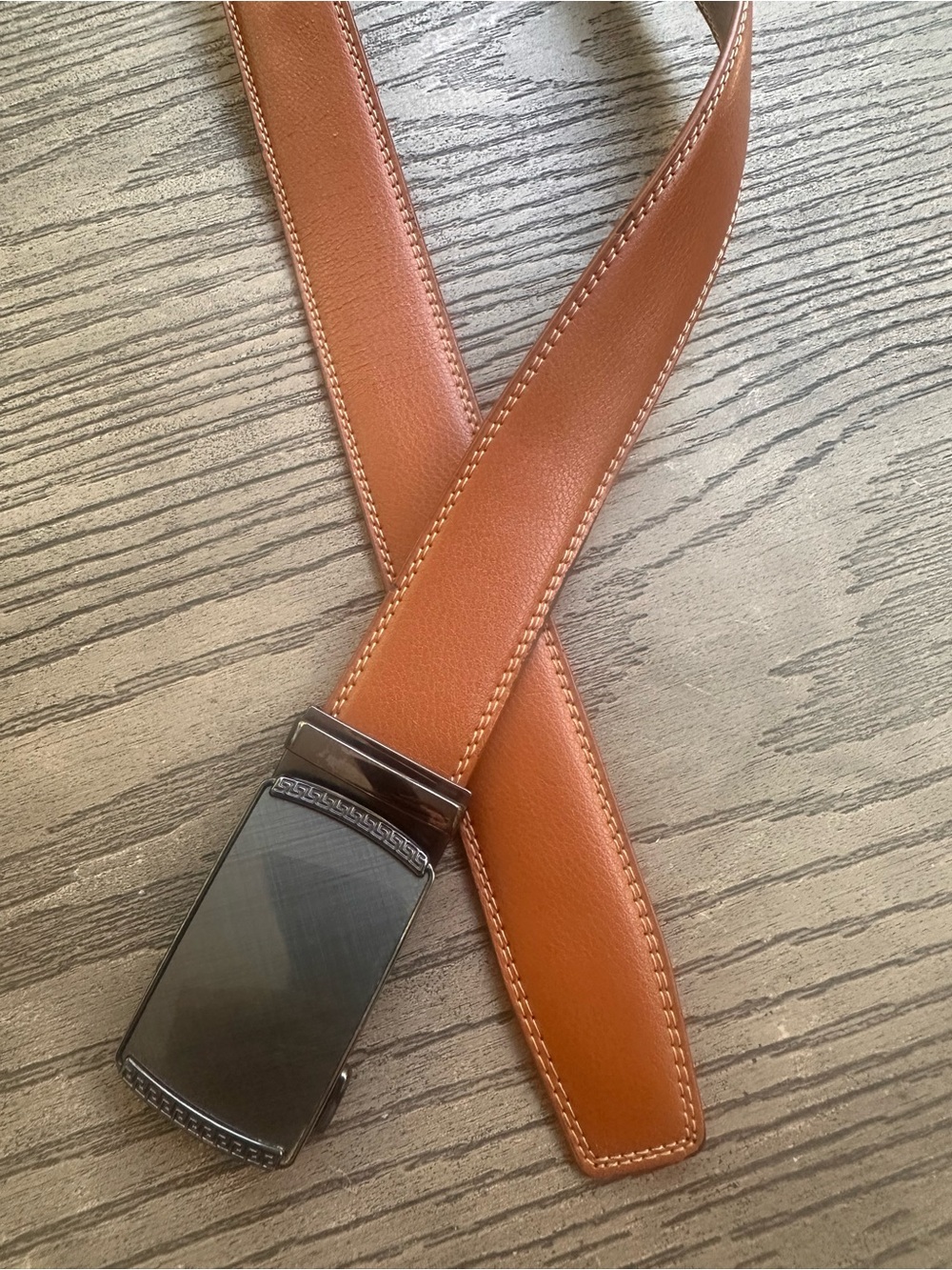 Chaoren Men's Brown Leather 30" Ratchet Belt